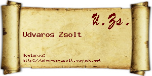 Udvaros Zsolt névjegykártya